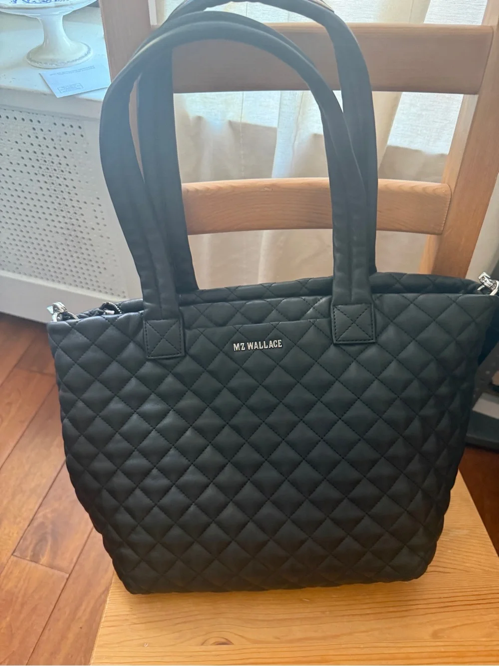 MZ Wallace Black Quilted Metro Tote
